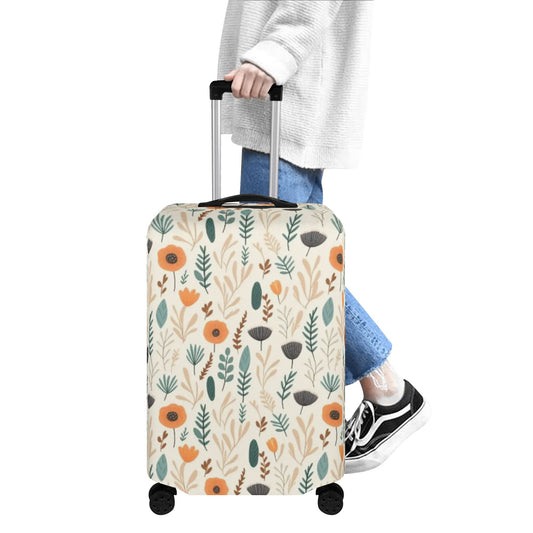 Polyester Suitcase Cover With A Boho Floral Pattern